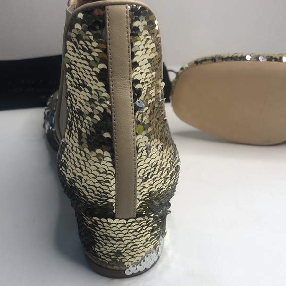 NIB Laurence Dacade Gold and silver Sequin booties - Picture 5 of 11